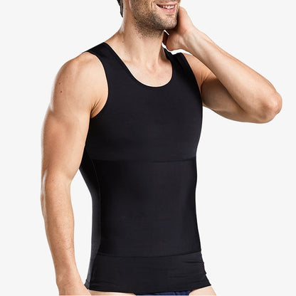 🔥Männer Schlankheits Bauch Kontrolle Brust Unterhemd Shapewear