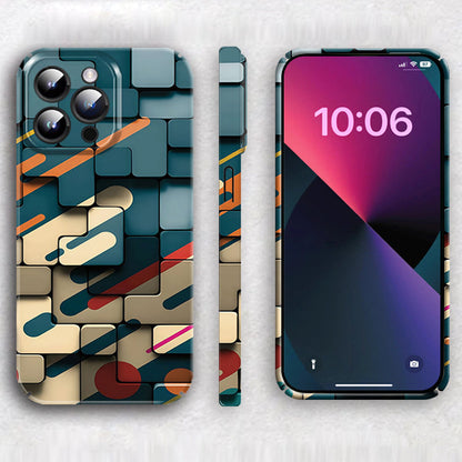 🔥🔥📱3D Visuelle Effekte-Geometrische Block-Handyhülle für iPhone💥💥