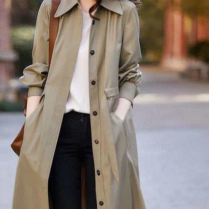 🧥Langer Trenchcoat für Damen im Frühling und Herbst